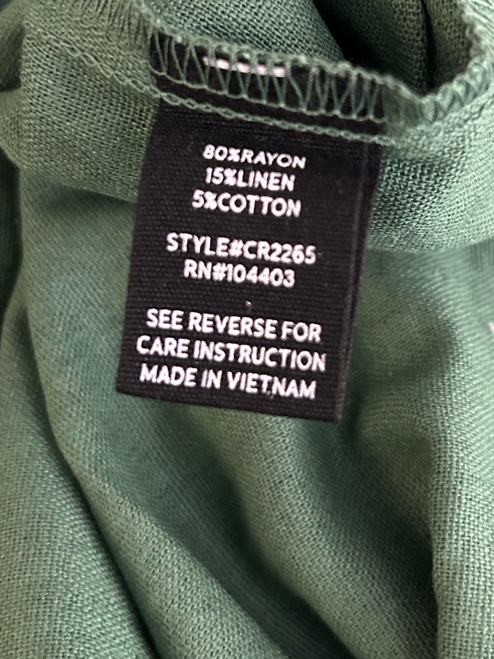 Blu Pepper Moss Green Smocked Linen Blend Midi Dress NWT - Picture 9 of 13